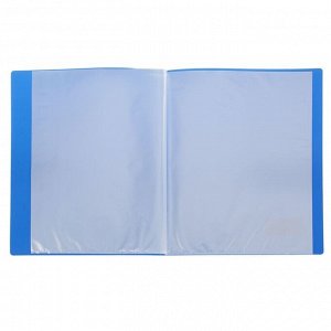Папка с 10 прозрачными вкладышами А4, 550мкм Flexi, синяя