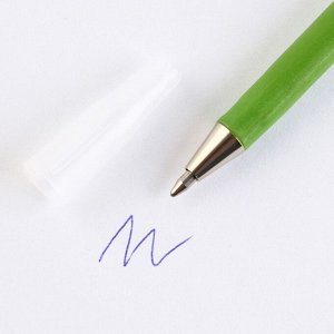 Ручка прикол, шариковая, синяя паста, 1.0 мм «8 марта: Розовая гербера»