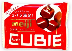 Шоколад Meiji Cubie HiMilk насыщенно-молочный, 42г,