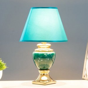 Настольная лампа "Лайма" Е14 40Вт зелено-золотой 22х22х35 см