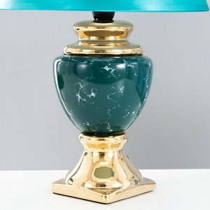 Настольная лампа "Лайма" Е14 40Вт зелено-золотой 22х22х35 см