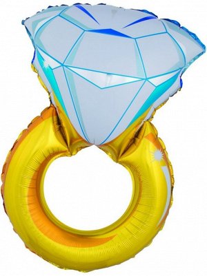 Фольга шар Кольцо с бриллиантом 16"/41 см 1шт Китай