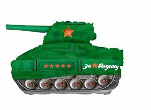 Фольга шар Танк зеленый Т-34 12"/30 см 1шт Испания