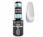 Топ для гель лака и геля без липкого слоя Радужный кошачий глаз Effect Rainbow Cat Eye, 8 мл