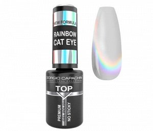 Финиш-гель без липкого слоя Радужный кошачий глаз Effect Rainbow Cat Eye, 8 мл