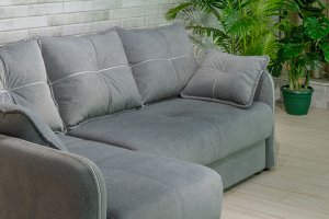 Угловой диван Саванна (пружина, тик-так) + 6 подушек