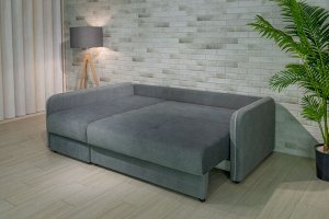 Угловой диван Саванна (пружина, тик-так) + 6 подушек