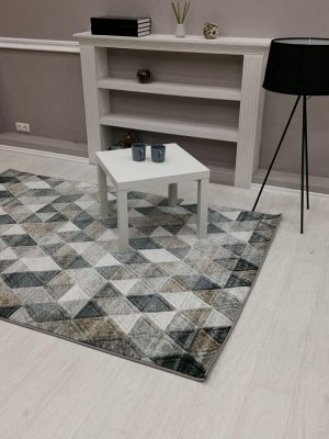 Ковер Ковер Matrix 2.40*3.40 дизайн D578 GRAY-BLUE / 2,40*3,40 / прямоугольник / полипропилен / Высота ворса, мм 10 /