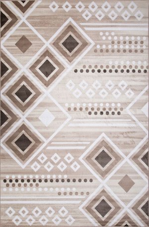Ковер Ковер D962 - CREAM-BROWN - Прямоугольник - коллекция VALENCIA DELUXE 1.00x2.00 / 1.0x2.0 / прямоугольник / Высота ворса, мм 10 / PP / РОССИЯ / Вес, кг нет данных /
