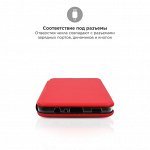 Чехол-книжка из кожи PU для Samsung Galaxy A12 красный