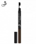 FFLEUR Карандаш д/бровей BR152 медиум с щеточкой BROW+BRUSH PENCIL /36