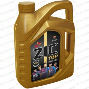 Масло моторное ZIC TOP 0w20, синтетическое, API SN+, ACEA С5, универсальное, 4л, арт. 162679