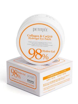 Гидрогелевые патчи с коллагеном и коэнзимом Q10 для кожи вокруг глаз Petitfee Collagen &amp; CoQ10 Hydrogel Eye Patch