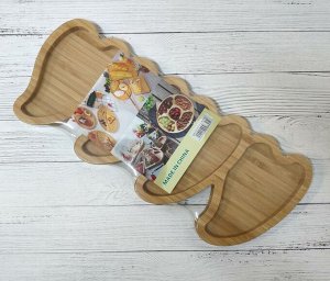 Менажница деревянная прямоугольная/тарелка для подачи блюд