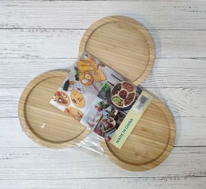 Менажница деревянная круглая/тарелка для подачи блюд