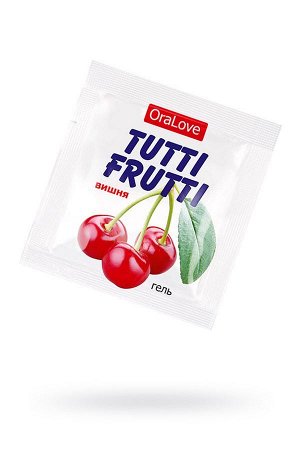 Съедобная гель-смазка TUTTI-FRUTTI для орального секса со вкусом вишни, 4 гр