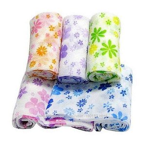 Shower Towel Мочалка-полотенце для душа Цветочек Happy clean day , 1шт