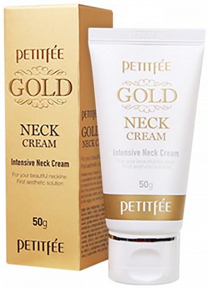 Омолаживающий крем для шеи с золотом Petitfee  Gold Neck Cream