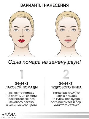 ARAVIA Professional  Тинт-блеск для губ 2-в-1 MAGNIFICENT COLOR, 09 lip tint, 5,5 мл