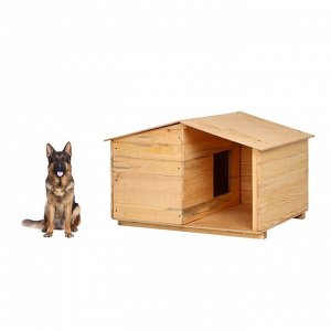 Будка для собаки, 105 ? 75 ? 64 см, деревянная, с крышей