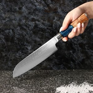 Нож Сантоку Paladium, 17,8 см, дамасская сталь VG-10
