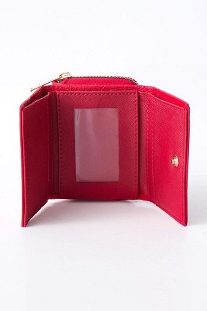 Красный бумажник с крокодиловой отделкой