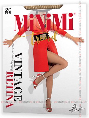 Колготки RETINA (MINIMI) /10/100/ колготки в мелкую сетку с ажурным поясом