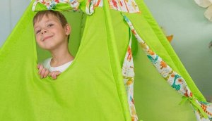 Палатка-вигвам детская Polini kids Жираф, зеленый