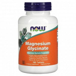 Магний NOW Magnesium Glycinate 100мг - 180 таб