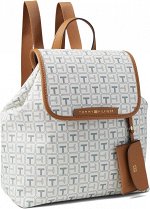 Tommy Hilfiger Kennedy II Flap Backpack w/ Hangoff-Coated Square Monogram