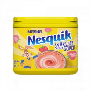 Быстрорастворимый какао напиток со вкусом клубники Nesquik Powder Strawberry / Несквик со вкусом клубники 300 гр