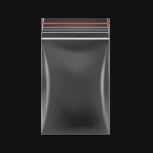 Пакет zip lock, для фасовки и упаковки, 8х12 см, 30 мкм, 50 шт