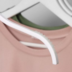 Вешалка-плечики для одежды, размер 40-44, антискользящие плечики, цвет белый