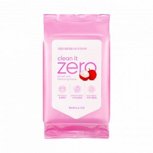 Очищающие салфетки с экстрактом личи (30шт) BANILA CO CLEAN IT ZERO LYCHEE VITA CLEANSING TISSUE (30ea)