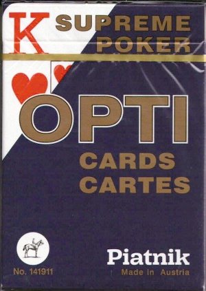 Карты игральные "Опти Покер" 55 л. (синяя рубашка). Австрия