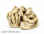 Дайкоку с крысами 4см, нэцке