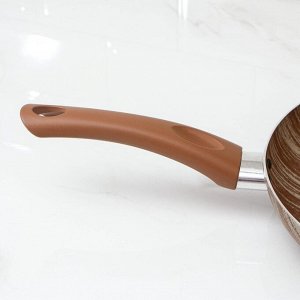 Сковорода глубокая Kantry, d=28 см, пластиковая ручка, антипригарное покрытие, цвет коричневый