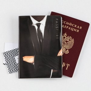 Обложка для паспорта "Джентельмен", ПВХ, полноцветная печать