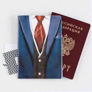 Обложка для паспорта "Смокинг", ПВХ, полноцветная печать