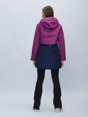 MTFORCE Парка женская с капюшоном фиолетового цвета 551991F