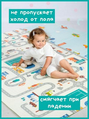 Детский игровой коврик, складной Лес и Море, 200*180*1 см