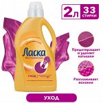 Гель для стирки Ласка Восстановление Уход для всех видов ткани, жидкое средство для стирки 2л (33 стирки)