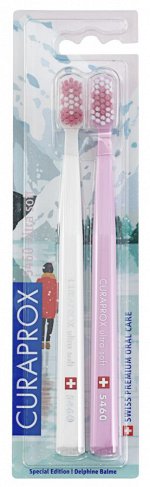 CS 5460/2 Duo Winter1 Набор зубных щёток &quot;ultrasoft&quot;, d 0,10 мм (2 шт.) ( белая, розовая) Winter1, шт