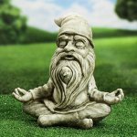 Садовая фигура &quot;Гном йог в позе лотоса&quot; 30х29х16см
