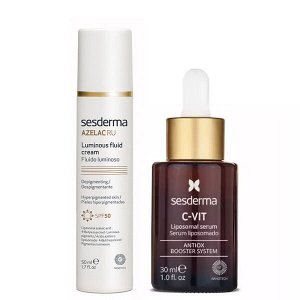 Сесдерма Набор для сияния кожи: эмульсия SPF50, 50 мл + сыворотка, 30 мл (Sesderma, C-Vit)