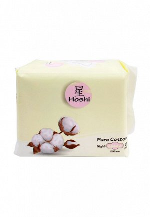 HOSHI Pure Cotton Прокладки ночные Night (290мм), 8шт