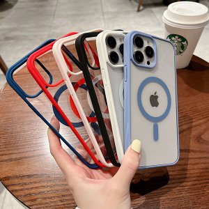 Силиконовый чехол для Iphone с MagSafe Color Magnetic