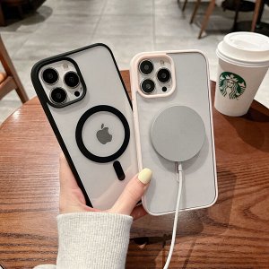 Силиконовый чехол для Iphone с MagSafe Color Magnetic