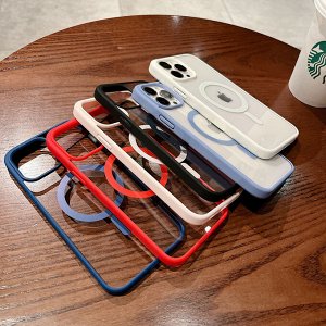 Силиконовый чехол для Iphone с MagSafe Color Magnetic