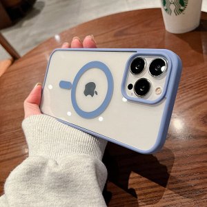 Силиконовый чехол для Iphone с MagSafe Color Magnetic